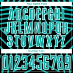 Custom Black Aqua-White Stars Sublimation Soccer Uniform Jersey - Image 3