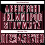 Custom Black Crimson-White Geometric Lines Sublimation Soccer Uniform Jersey - Image 3