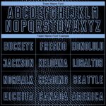 Custom Black Light Blue Geometric Lines Sublimation Soccer Uniform Jersey - Image 4