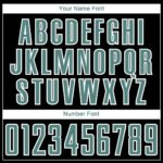 Custom Black Midnight Green-White Curved And Wavy Lines Sublimation Soccer Uniform Jersey - Image 3