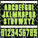 Custom Black Neon Green-White Damask Pattern Sublimation Soccer Unifor - Image 6