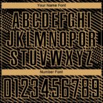 Custom Black Old Gold Abstract Hexagon Sublimation Soccer Uniform Jersey - Image 3