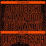 Custom Black Orange Gradient Geometric Lines Sublimation Soccer Uniform Jersey - Image 3