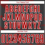 Custom Black Red-White Curve Lines Sublimation Soccer Uniform Jersey - Image 3