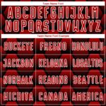 Custom Black Red-White Hexagons Pattern Sublimation Soccer Uniform Jersey - Image 4