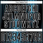 Custom Black Sky Blue-White Lines Sublimation Soccer Uniform Jersey - Image 3