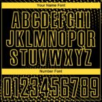 Custom Black Yellow Geometric Lines Sublimation Soccer Uniform Jersey - Image 3