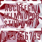 Custom Crimson White Geometric Pattern Sublimation Soccer Uniform Jersey - Image 3