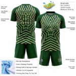 Custom Green Cream Stars Sublimation Soccer Uniform Jersey - Image 5