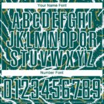 Custom Midnight Green White Curved And Wavy Lines Sublimation Soccer Uniform Jersey - Image 3