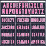 Custom Navy Pink-White Geometric Pattern Sublimation Soccer Uniform Jersey - Image 4