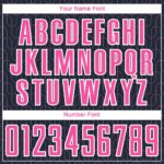 Custom Navy Pink-White Geometric Pattern Sublimation Soccer Uniform Jersey - Image 3