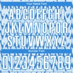 Custom Powder Blue White-Silver Abstract Geometric Pattern Sublimation Soccer Uniform Jersey - Image 3