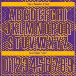 Custom Purple Gold Abstract Hexagon Sublimation Soccer Uniform Jersey - Image 3