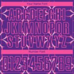 Custom Purple Pink Damask Pattern Sublimation Soccer Uniform Jersey - Image 3