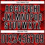 Custom Red Black-White Geometric Pattern Sublimation Soccer Uniform Jersey - Image 3