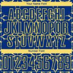 Custom Royal Yellow Damask Pattern Sublimation Soccer Uniform Jersey - Image 3