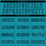 Custom Teal Black Geometric Pattern Sublimation Soccer Uniform Jersey - Image 4